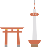 京都タワーと鳥居